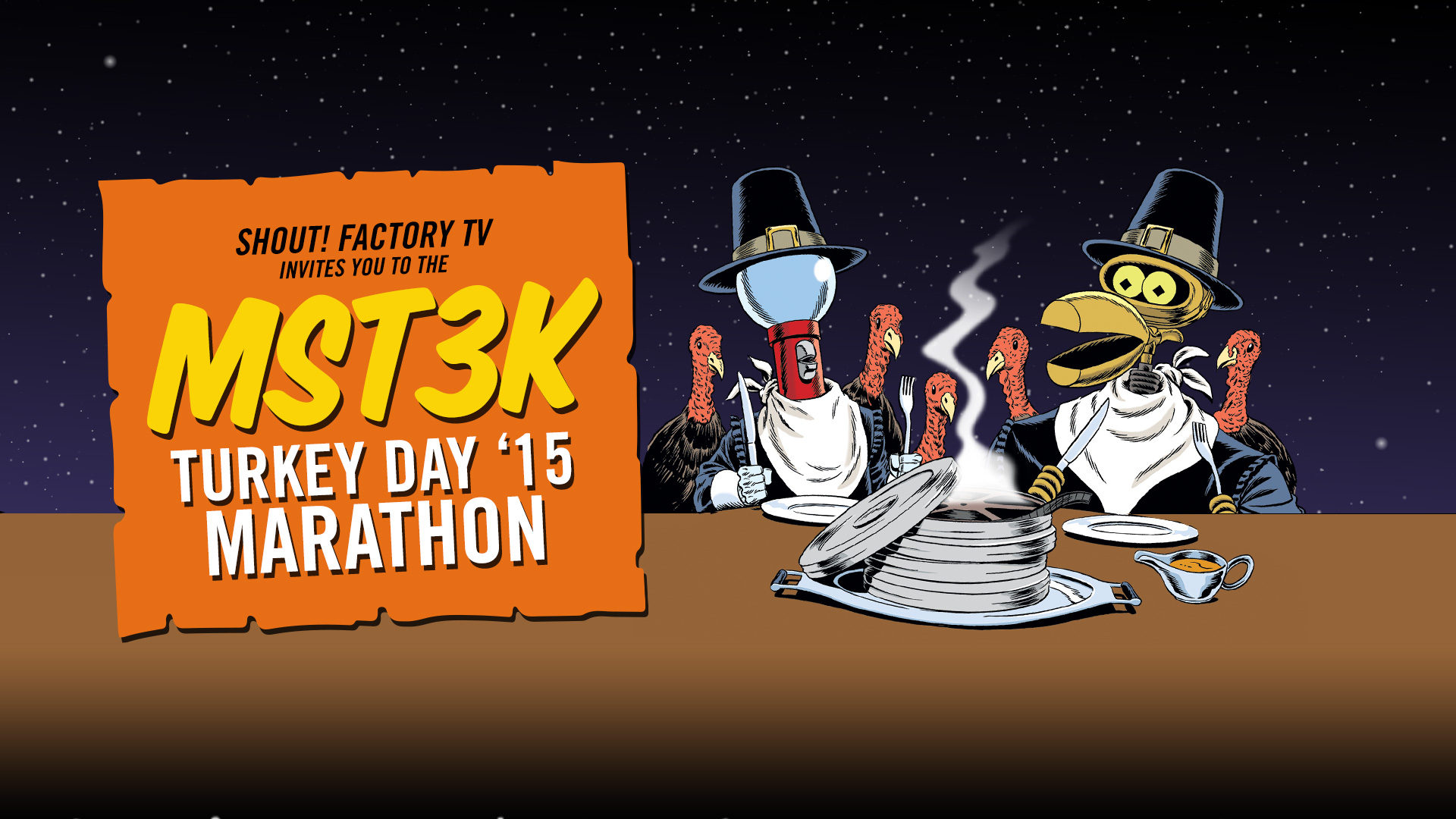 Stream Watch MST3K Turkey Day Marathon on new Pluto TV Roku App